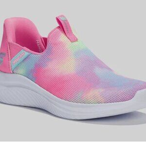 Skechers S Sport Baily Step in Sneakers - Tie Dye - GIRLS size 3 - NEW